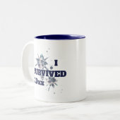 I Blue Covid生き延び Virus 2トーンコーヒーマグ ツートーンマグカップ (正面左)