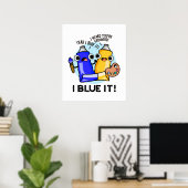 I Blue Itアーティスおもしろいト絵を描プン ポスター (ホームオフィス)