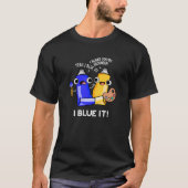 I Blue Itアーティスおもしろいト絵を描プ・ダークBG Tシャツ (正面)