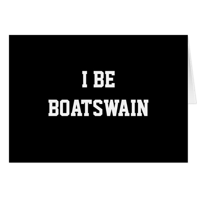 I Boatswainがあって下さい。 白黒。 カスタム (正面横)