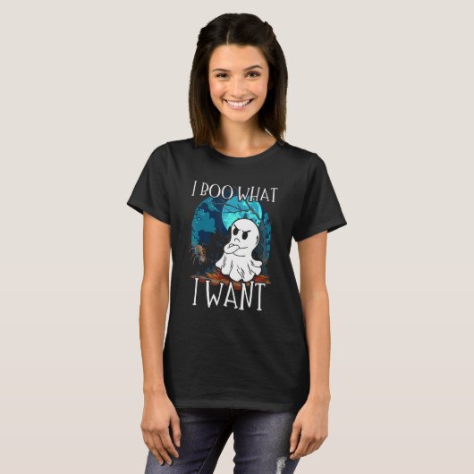 I Boo What I Want Grumpy Spooky Ghost Halloween Sp Tシャツ (正面フル)