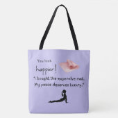 I bought the expensive yoga mat トートバッグ (正面)