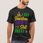 I Bourbon Faced Mardi Gras Working Bourbon得（I Bour Tシャツ (正面)