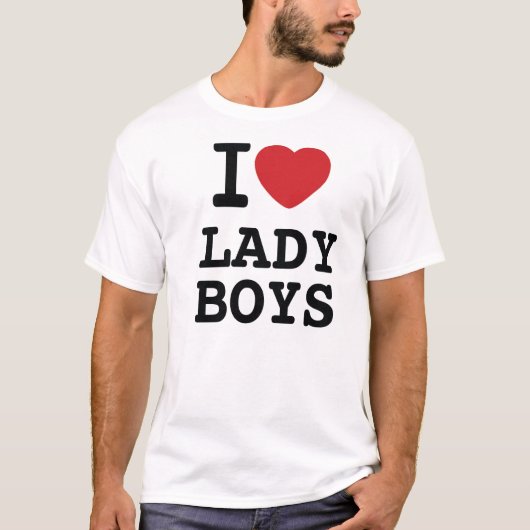 I BOYSハートの女性 Tシャツ (正面)