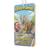I Brake for Animals Personalized Car Air Freshener カーエアーフレッシュナー (左)