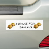 I Brake for Baklava バンパーステッカー (車上)