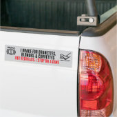 I Brake For Brunettes bumper sticker バンパーステッカー (トラック上)