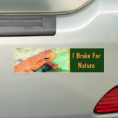 I Brake For Nature Salamander バンパーステッカー (車上)