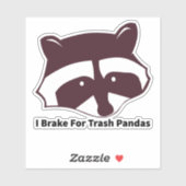 I Brake For Trash Pandas シール (シート)