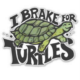 I Brake for Turtlesステッカー シール