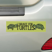 I Brake for Turtles バンパーステッカー (車上)