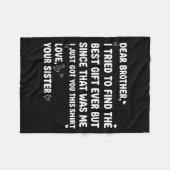 I Brother Dear Tried Brother FindRetro Dear Brothe フリースブランケット (正面(横))