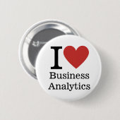 I ❤️ Business Analytics for EmployeesのカスタムPin 缶バッジ (正面&裏面)