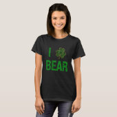I C Bear Patrick's Day Irish Gold Leopard Beer Tシャツ (正面フル)