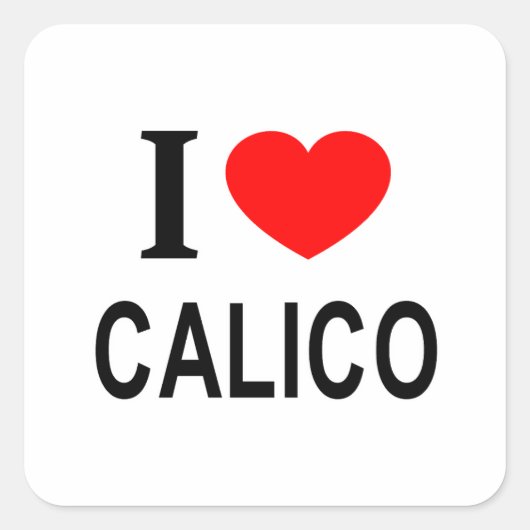 I CALICO ❤️ I LOVE CALICO IハートCALICO SQUARE ST スクエアシール (正面)