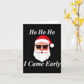I Came Early Ho Christmas Funny Naughty Dirty Raun カード (黄色い花)