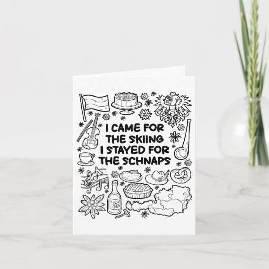 I Came For The Skiing  カード (正面)