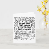 I Came For The Skiing  カード (黄色い花)