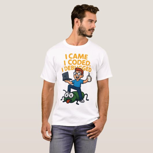 I Came I Coded I Debugged Funny Programmer T-Shirt Tシャツ (正面フル)