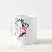 I Came I Saw I Had Anxiety So I Left コーヒーマグカップ (正面左)