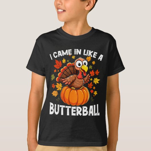I Came In Like A Butterball Funny Harvest Day Men  Tシャツ (正面)