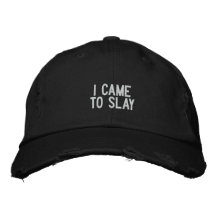 I CAME TO SLAY カスタム ダメージ加工 ベースボールキャップ