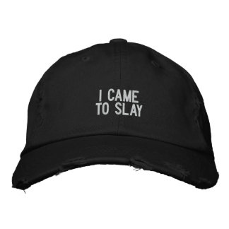 I CAME TO SLAY カスタム ダメージ加工 ベースボールキャップ