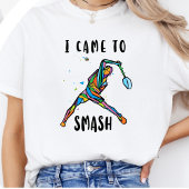 I Came To Smash Badminton Player トライブレンドＴシャツ