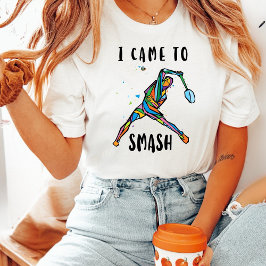 I Came To Smash Badminton Player トライブレンドTシャツ