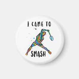 I Came to Smash Keychain Colorful Abstract Player マグネット