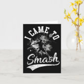 I Came To Smash Team Player Badminton Shuttle Spor カード (黄色い花)