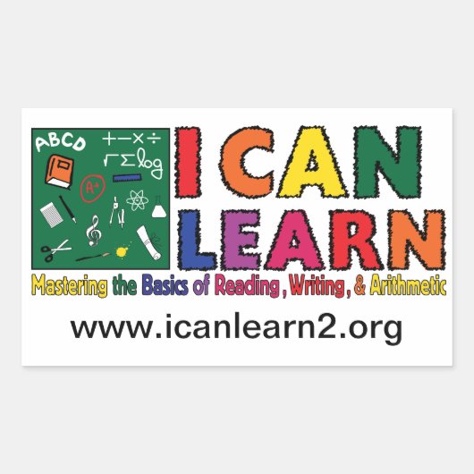 I Can 学 - Rectangleシール 長方形シール (正面)