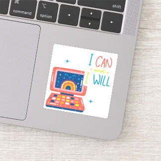 I Can and I Will Technology Themed Vinyl シール