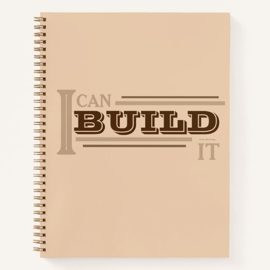 I Can BUILD It (タニ) プランナー/ ノートブック (正面)