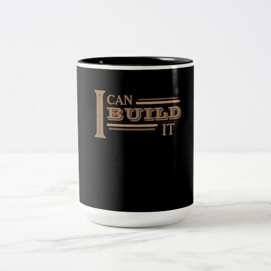 I Can Build It Coffee Mug (Black) ツートーンマグカップ (中央)