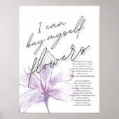 I can buy myself flowers Lyric Song Poster ポスター (正面)