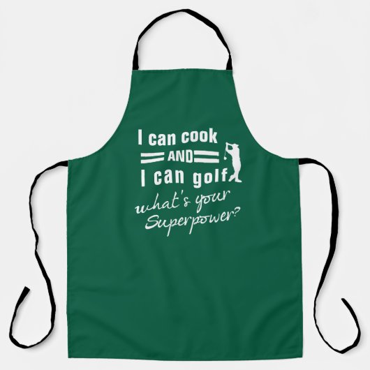 I Can Cook Golf Apron - Funny Personalized Golfer  エプロン (正面)