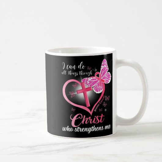 I Can Do All Things Christ Who Strengthens Breast  コーヒーマグカップ (右)