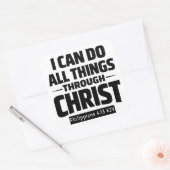 I Can Do All Things Phil 4 13 KJV Sticker スクエアシール (封筒)