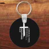 I Can Do All Things Philipans 4_13 Insrational Fai キーホルダー (正面)