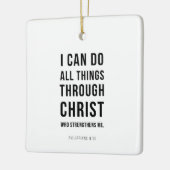 I Can Do All Things Philippians 4:13 セラミックオーナメント (左)