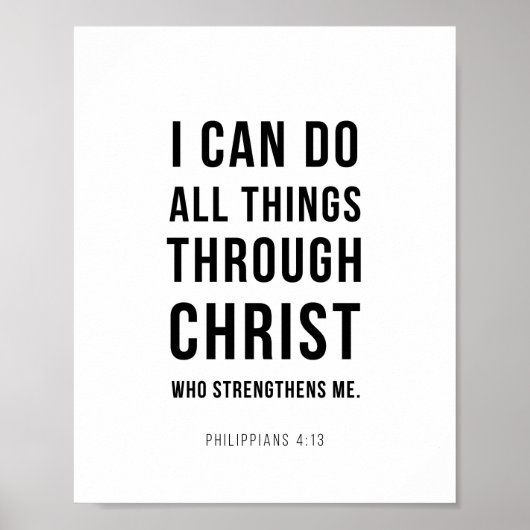 I Can Do All Things Philippians 4:13 ポスター (正面)