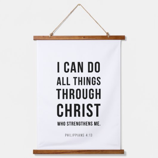 I Can Do All Things Philippians 4:13 吊り下げ型タペストリー (正面)