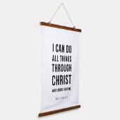 I Can Do All Things Philippians 4:13 吊り下げ型タペストリー (傾斜あり)