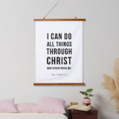 I Can Do All Things Philippians 4:13 吊り下げ型タペストリー (寝室)