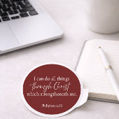 I Can Do All Things Philippians 4:13 Christian ラウンドシール