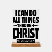 I Can Do All Things Philippians 4 13 KJV Acrylic アクリルサイン (正面)