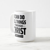 I Can Do All Things Philippians 4 13 KJV Mug コーヒーマグカップ (正面左)