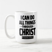I Can Do All Things Philippians 4 13 KJV Mug コーヒーマグカップ (左)