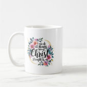 I Can Do All Things Through Christ  コーヒーマグカップ (左)